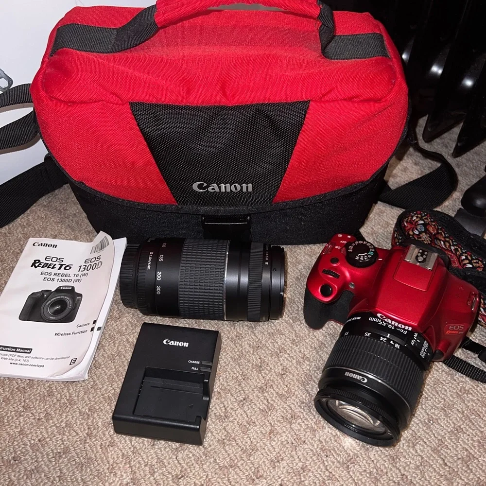 Canon Red and Black Digital Camera Kit